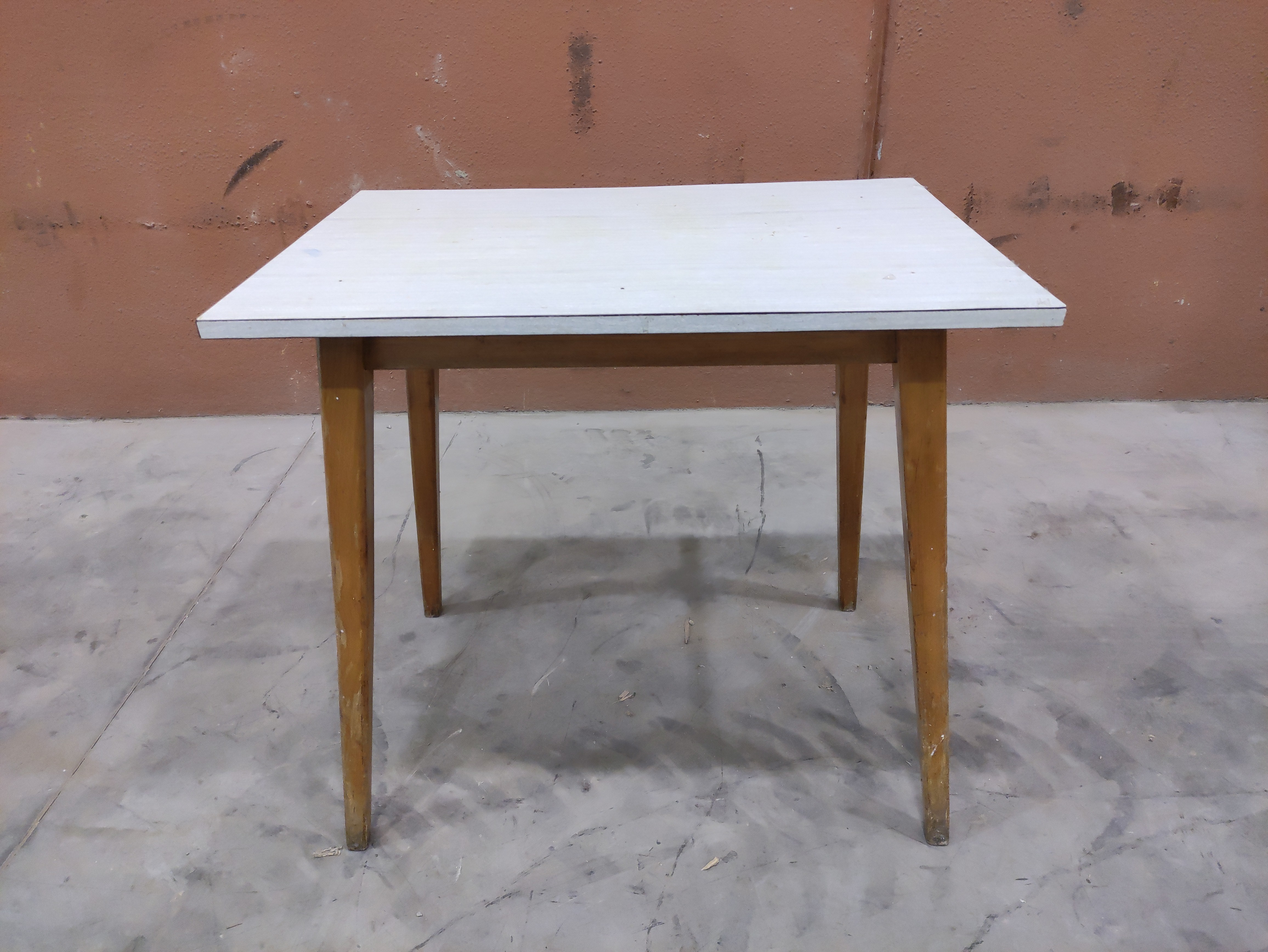mesa auxiliar cocina formica madera 76x83x59.5 original + replica